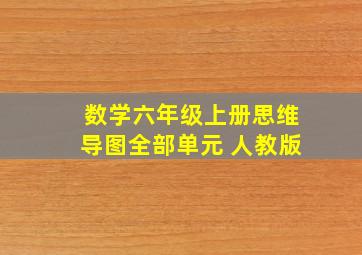 数学六年级上册思维导图全部单元 人教版